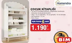 HOMENDRA ÇOCUK KİTAPLIĞI fiyat ve kampanya bilgisi